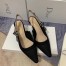 Dior J'Adior Slingback Pumps 65mm In Black Micro Mesh