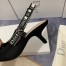 Dior J'Adior Slingback Pumps 65mm In Black Micro Mesh