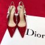 Dior J'Adior Slingback Pumps In Red Patent Leather