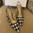 Dior J'Adior Slingback 100mm Pumps In Black Houndstooth Embroidery