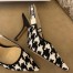 Dior J'Adior Slingback 100mm Pumps In Black Houndstooth Embroidery