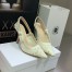 Dior J'Adior Slingback Pumps 100MM In White Macrame Embroidered Cotton
