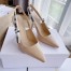 Dior J'Adior Slingback 100mm Pumps In Nude Patent Leather