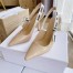 Dior J'Adior Slingback 100mm Pumps In Nude Patent Leather