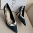 Dior J'Adior 100MM Pumps In Black and Green Tartan Fabric