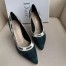 Dior J'Adior 100MM Pumps In Black and Green Tartan Fabric