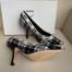 Dior J'Adior 100MM Pumps In Black and White Tartan Fabric