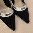 Dior J'Adior 100MM Pumps In Black Technical Canvas