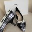 Dior J'Adior 65MM Pumps In Black and White Tartan Fabric