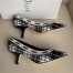 Dior J'Adior 65MM Pumps In Black and White Tartan Fabric