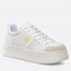 Dior Star Platform Sneakers in White Calfskin with Gold Star 
