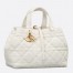 Dior Toujours Medium Bag in White Macrocannage Calfskin