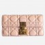 Dior DiorAddict Continental Wallet In Pink Lambskin