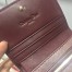 Dior Mini Lady Dior Wallet In Bordeaux Lambskin