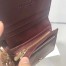 Dior Mini Lady Dior Wallet In Bordeaux Lambskin