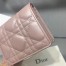 Dior Mini Lady Dior Wallet In lotus Pearly Lambskin