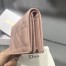 Dior Mini Lady Dior Wallet In Pink Lambskin