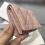 Dior Mini Lady Dior Wallet In Pink Lambskin