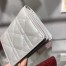 Dior Mini Lady Dior Wallet In Opal Grey Pearly Lambskin