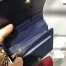 Dior Mini Lady Dior Wallet In Indigo Blue Patent Leather