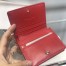 Dior Mini Lady Dior Wallet In Red Patent Leather