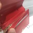 Dior Mini Lady Dior Wallet In Red Patent Leather