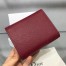 Dior Mini Saddle Tri-Fold Wallet In Scarlet Red Calfskin