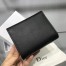 Dior Mini Saddle Tri-Fold Wallet In Black Calfskin