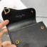 Dior Mini Saddle Tri-Fold Wallet In Black Calfskin