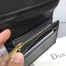 Dior Mini Saddle Tri-Fold Wallet In Black Calfskin