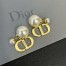 Dior Tribales Earrings in Metal and White Pearls with Rani Pink Lacquer