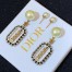 Dior Tribales Earrings In Antique Gold and Palladium-Finish Metal