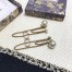 Dior Tribales CD Earrings In Antique Gold-Finish Metal and Pearls
