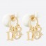 Dior Tribales Earrings In Gold Metal Pearls and Crystals