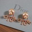 Dior Tribales Earrings In Rose Gold Metal Pearls and Crystals