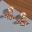 Dior Tribales Earrings In Rose Gold Metal Pearls and Crystals