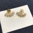 Dior Petit CD Earrings In Gold Metal Crystals and Pearl