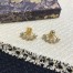 Dior Petit CD Earrings In Gold Metal Crystals and Pearl