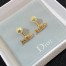 Dior J'Adior Earrings In Antique Gold Metal and Pearls