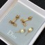 Dior J'Adior Earrings In Antique Gold Metal and Pearls