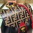 Fendi Logo Embossed Leather Multicolor Backpack 