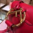 Fendi Red Leather Logo Backpack