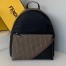 Fendi Large Backpack In FF Fabric With Nylon And Leather