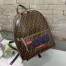 Fendi Brown Glazed Fabric Large Backpack