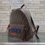 Fendi Brown Glazed Fabric Large Backpack