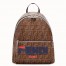 Fendi Brown Glazed Fabric Large Backpack