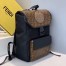 Fendi Nylon Backpack With Glazed Fabric With FF Motif 