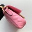 Fendi Pink FF Motif Mini Baguette Bag