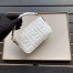 Fendi White FF Motif Mini Baguette Bag