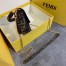 Fendi Mini Baguette Bag In FF Fabric With Black Trim